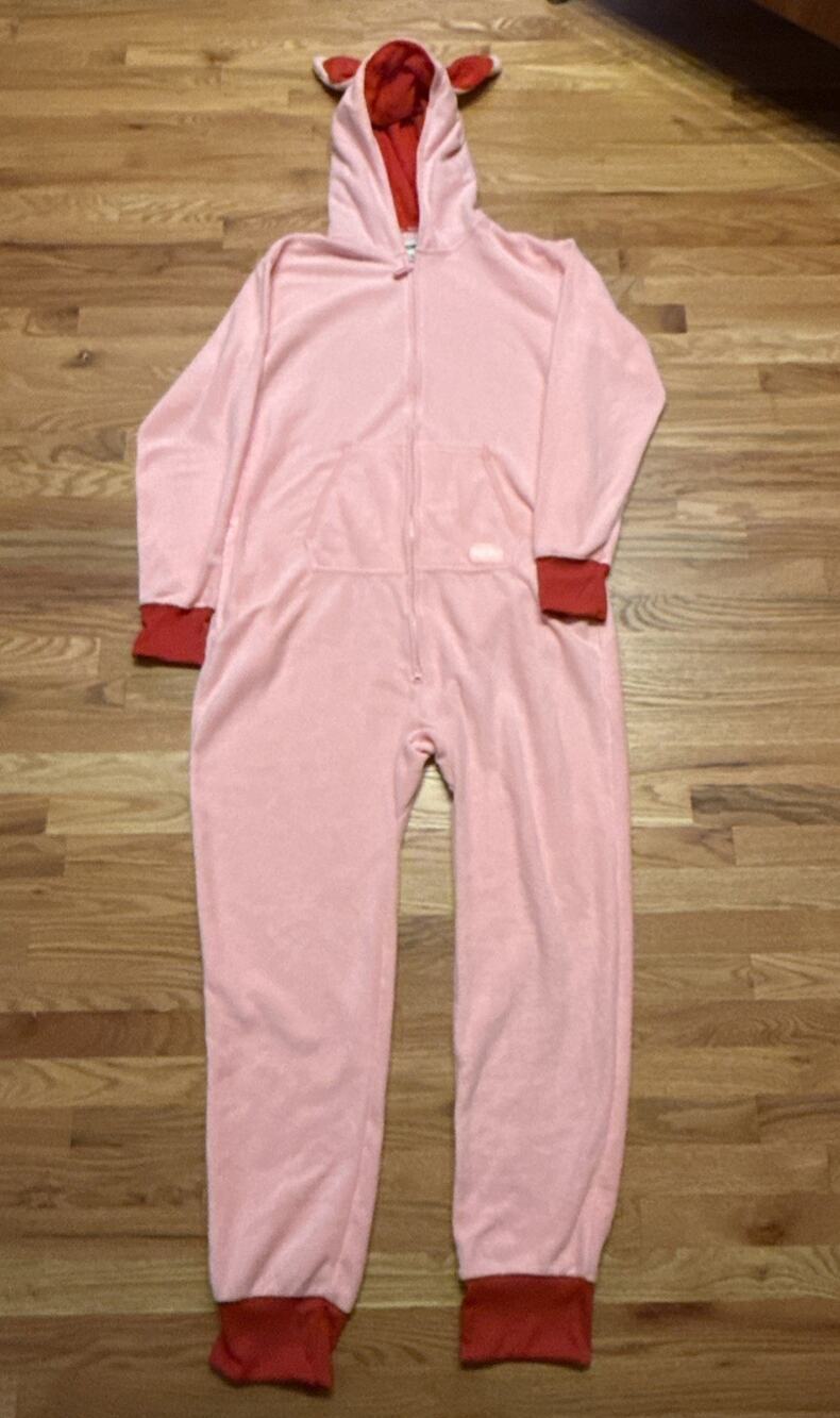 Tipsy Elves A Christmas Story Easter Bunny Jumpsuit Mens XL One-piece Fleece NWT